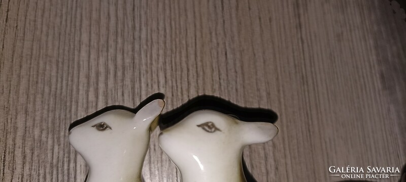 Zsolnay porcelain goats, baby goats