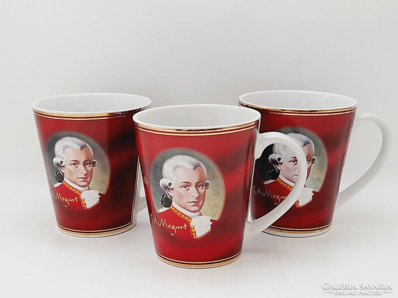 Mozart csokis bögrék, 3 db egyben