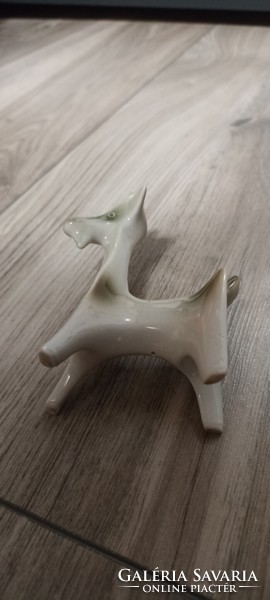 Zsolnay porcelain goat, damaged