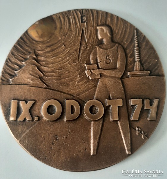 Renner Kálmán  : SOPRON IX.ODOT  74 Bronz emlék plakett 9,7 cm