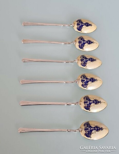Set of six spoons - 925 silver - turner & simpson birmingham england 1959