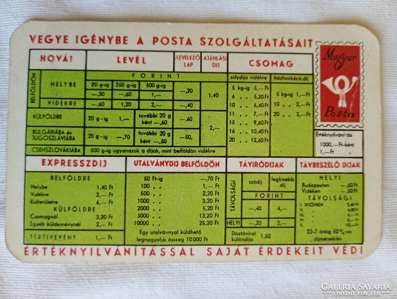 Kártyanaptár 1961-02