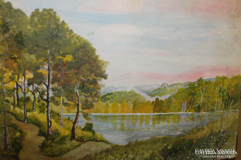 Painting - spring landscape - oil / canvas