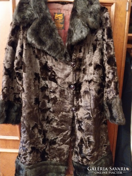 Furnul luxury English faux fur coat