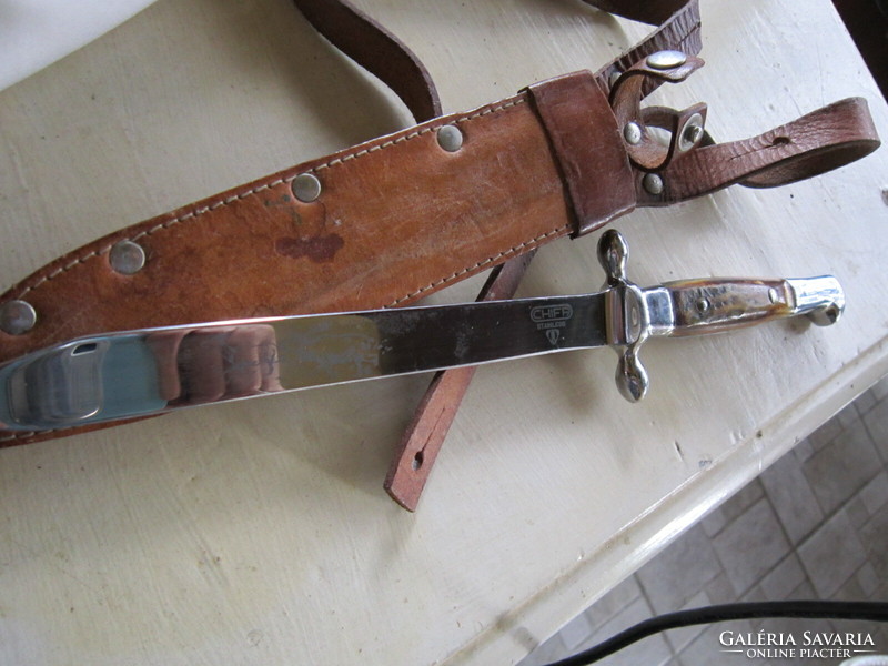Chifa Vintage vadász kés vadásztőr bőr tokkal