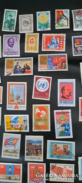 Mongólia Lenin, híres emberek, évfordulók, stb bélyegek csomag pecsételt 9.
