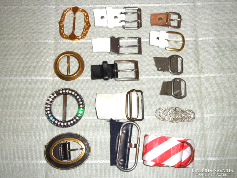 Old mostly metal belt buckle (15 pcs.)