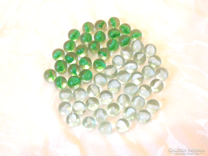 Glass balls green and white (60 pcs.)