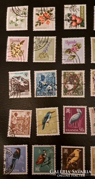 Uganda small size stamps 15-1