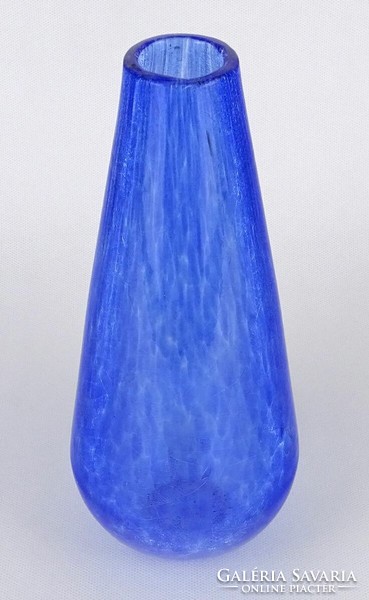 1N941 beautiful blue stained glass vase 24.5 Cm