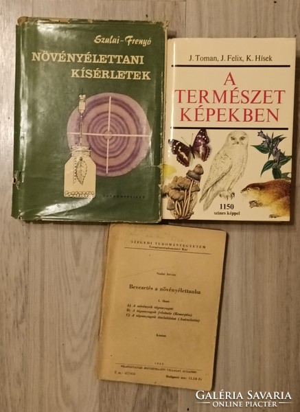 Manuscript! Introduction to plant physiology by István Szalai 1955.+2 Books.