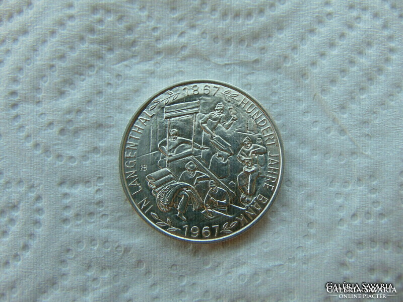 Német ezüst emlékérem 1967 15. 03 gramm 900 -as ezüst