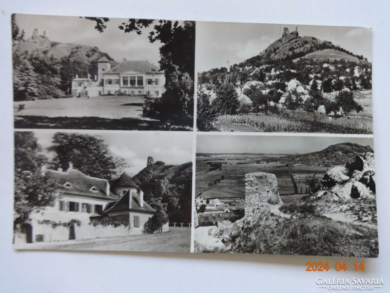 Régi postatiszta képeslap: Szigliget, részletek (1959)
