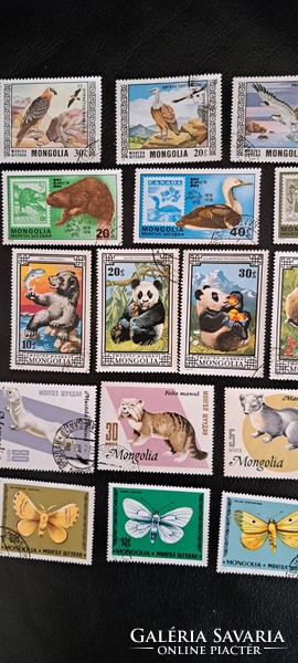Mongolia panda, wild animals stamps pack sealed 6.