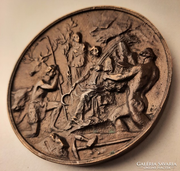 Antique Russian bronze commemorative plaque 1837-1887