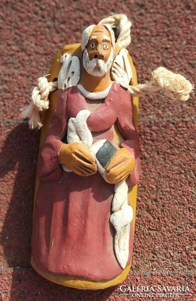 Antique ceramic monk - wall ceramic prayer object