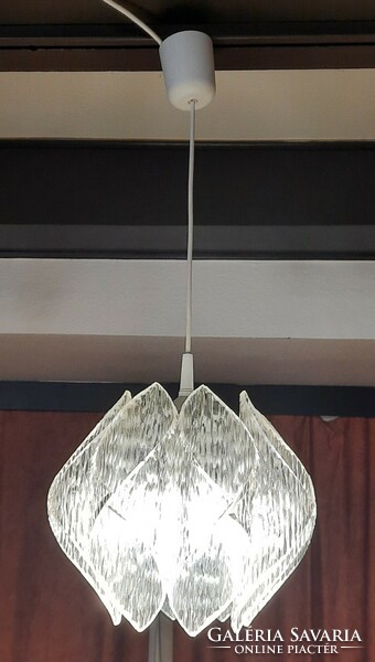 Vintage acrylic pendant lamp, chandelier, marbach leuchten, Germany, 1960s