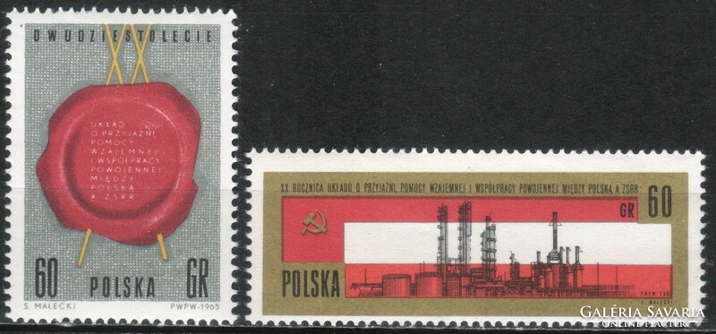 Postatiszta Lengyel 0110 Mi 1580-1581       0,50 Euró