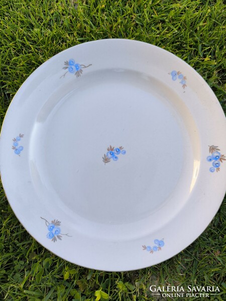 Zsolnay porcelain blue floral flat plate 4 pieces for sale!