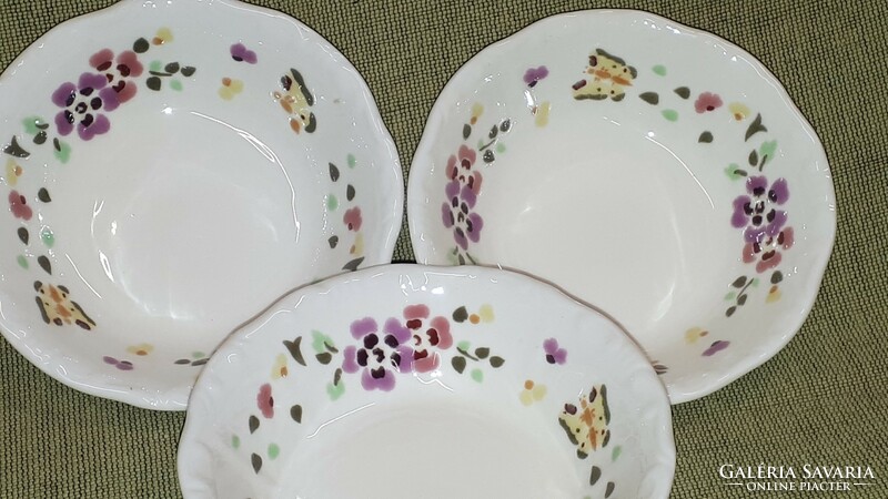 Zsolnay, butterfly compotes, salads 3 pcs