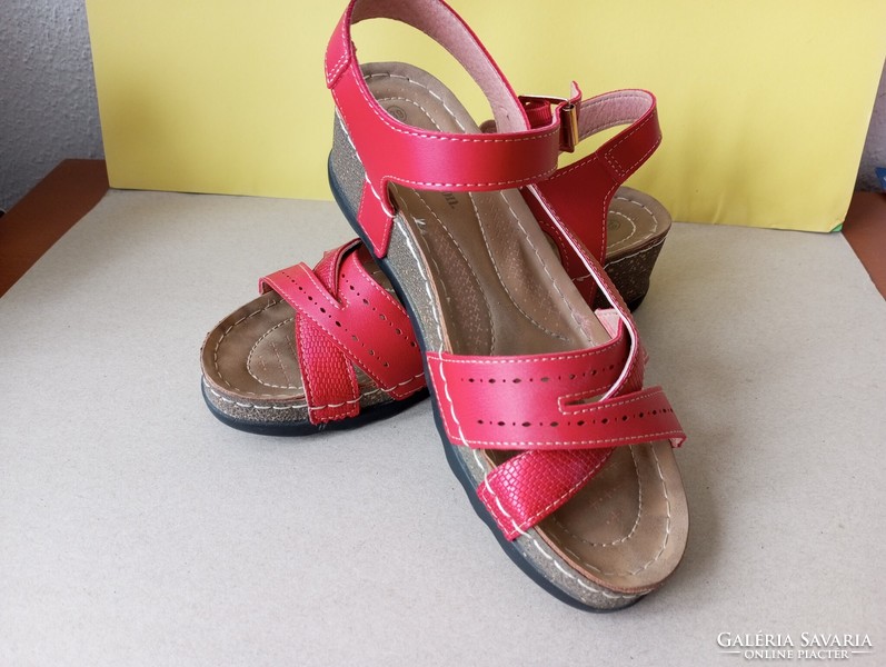 Red women's sandals