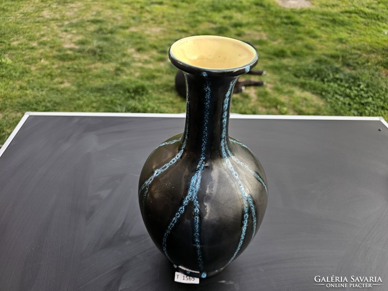 T1565 Tófej kerámia váza 34 cm