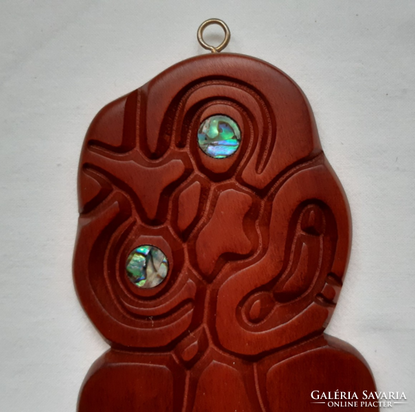 Maori hei tiki wall decoration, ornament from New Zealand