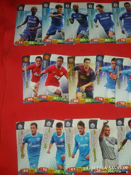 2012 EURO - B.L. 1. csomag 37 darab futball gyűjthető kártyák egyben állapot a képek szerint