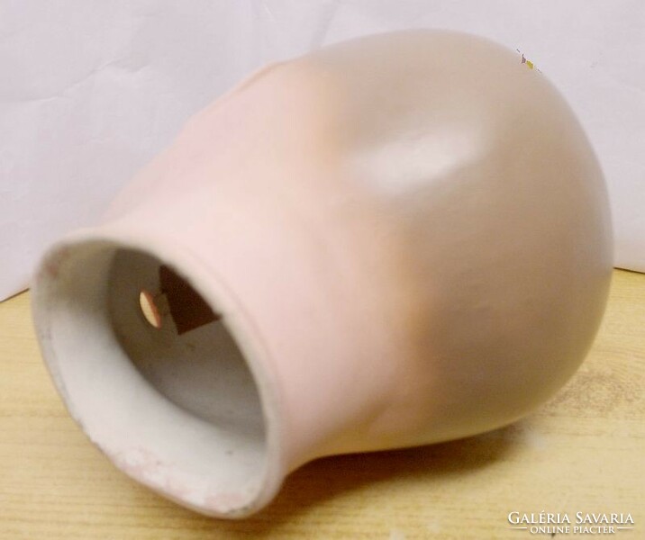 Porcelán babafej nagyméretű, nyitott szájú ritkaság