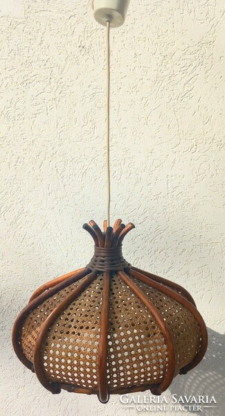 Italian modernist bamboo lamp 1960 negotiable