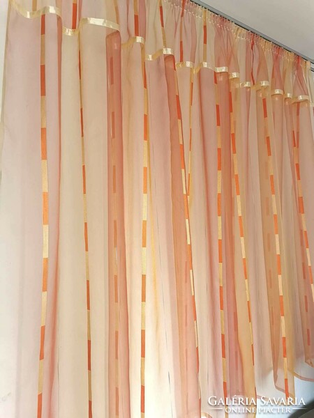 Striped organza curtain 175 cm x 340 cm