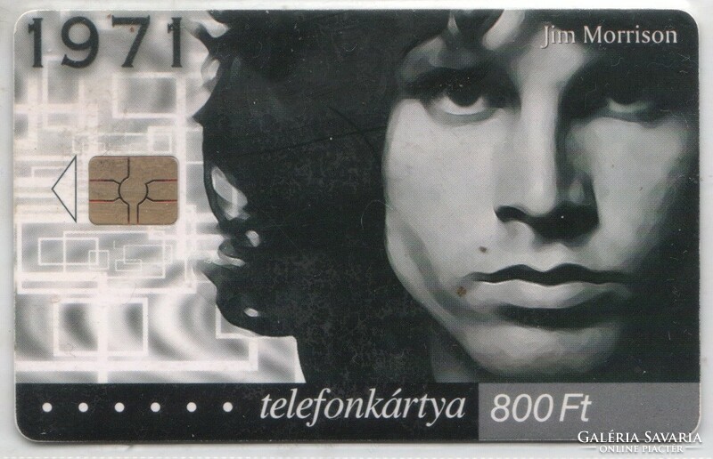 Hungarian phone card 0021 2001 jim morrison gem 7 26,000 Pcs.