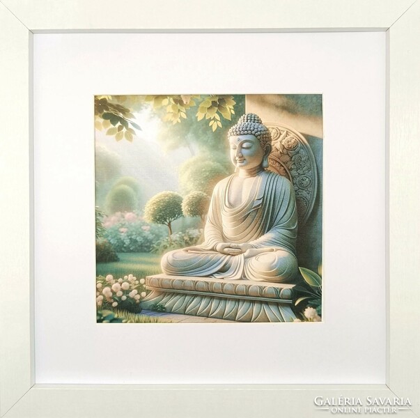 Peace of Buddha - silk wall picture
