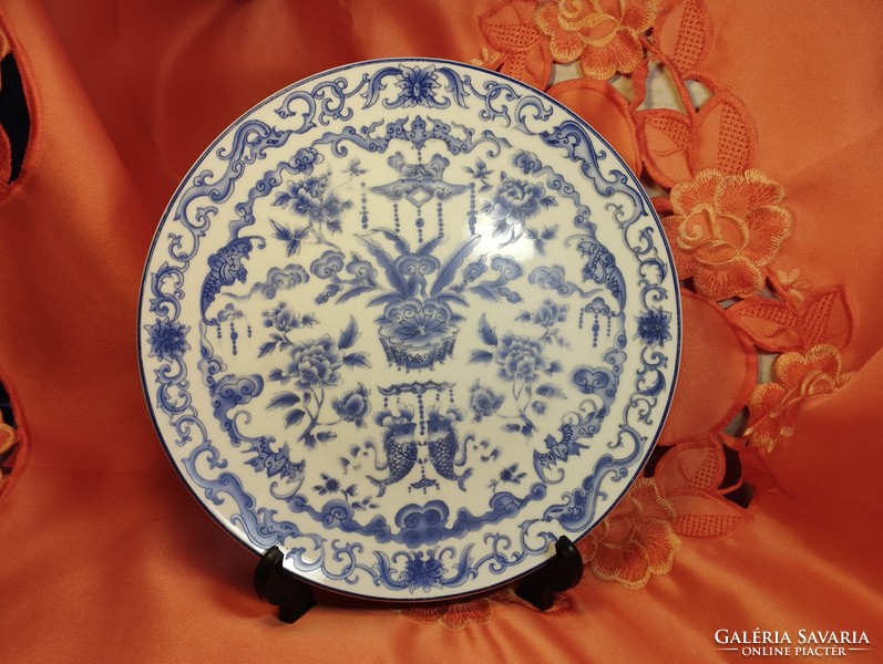 Antik kínai porcelán nagy lapos tányér