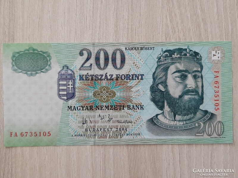 200 forint bankjegy FA sorozat 2004 UNC ropogós bankjegy