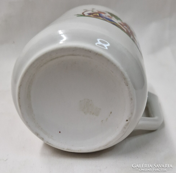 Old Zsolnay shield seal fairy tale or children's pattern porcelain mug in perfect condition