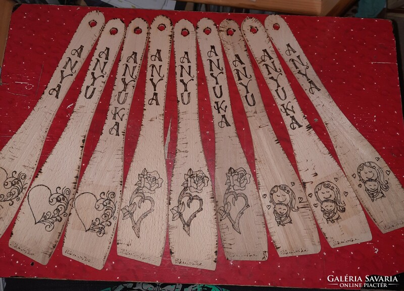 Unique pyro-engraved wooden spoon for Mother's Day