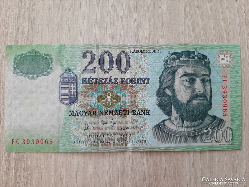 200 HUF banknote fc series 2003