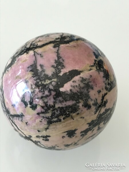 Rhodonite sphere, 5 cm diameter