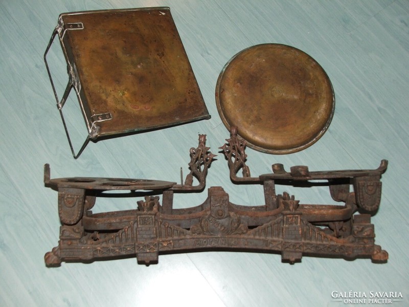 15 Kg.-Os mocznik bridge-shaped cast iron scale with copper plates