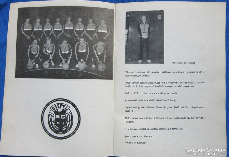 1983 Express-Csepel kosárlabda torna sport relikvia, az amerikai csapat tagjai által aláírt.