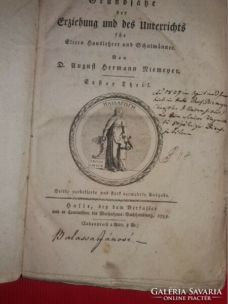 1799.Ah niemeyer: basic principles - education antique textbook book rare condition according to the pictures