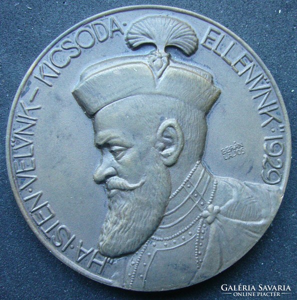 Bethlen Gábor 1929 Vert bronz emlékérem R! Tervezte: Berán Lajos