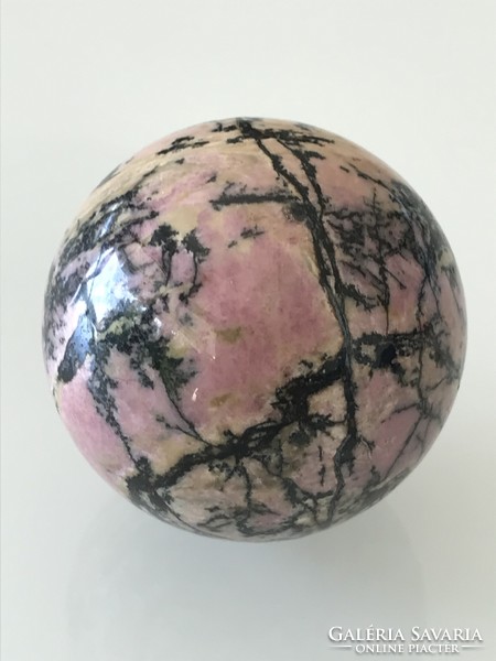 Rhodonite sphere, 5 cm diameter