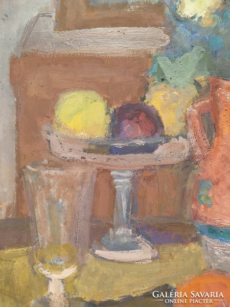 Szilvásy Margit festőművész (1898 - 1977 ) képcsarnokos festménye