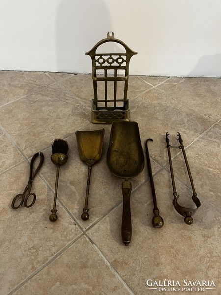 Antique fireplace tools