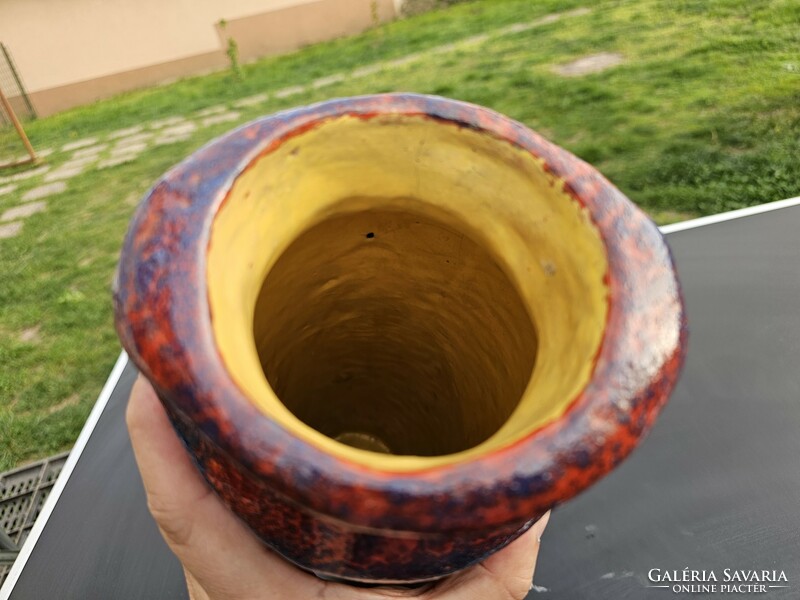 T1569 Tófej kerámia váza 38 cm