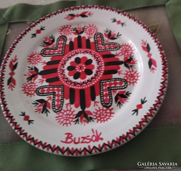 Buzsáki kézi festésű tányér /dísztárgy