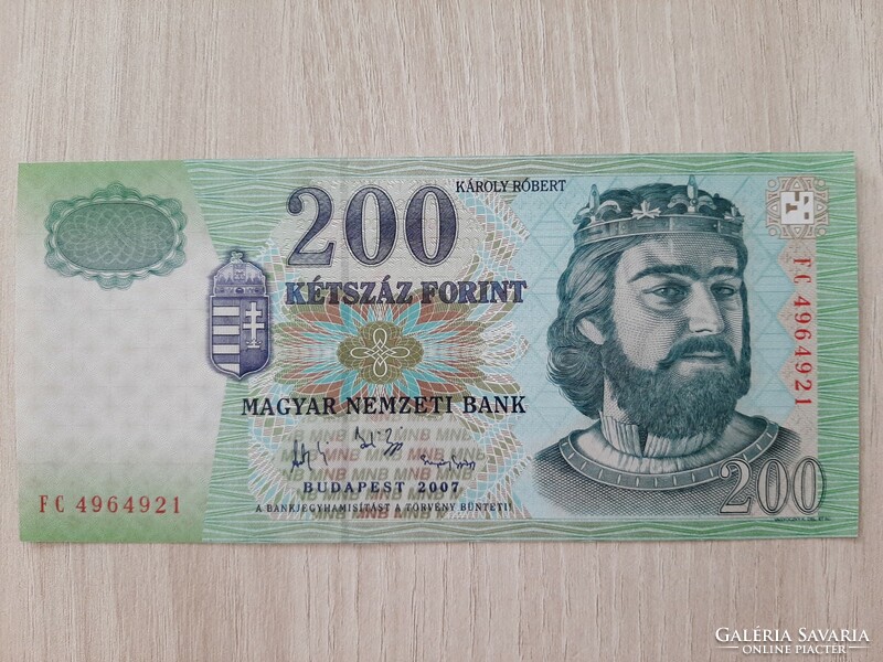 200 HUF banknote fc series 2007 unc