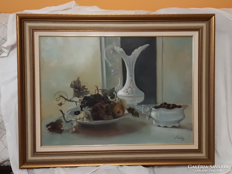 A painting by a contemporary painter on the subject of still life